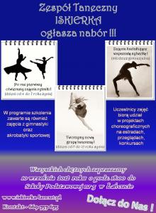 Zespół Taneczny ISKIERKA - nabór na rok szkolny 2012/2013